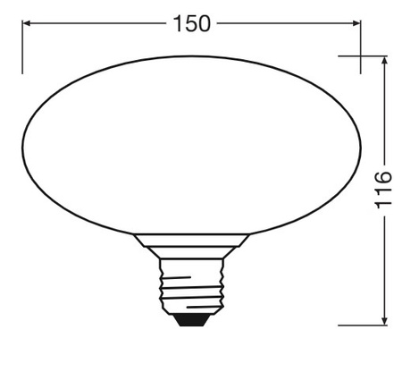LED žárovka E27 Frost 3,5W 300lm 2700K teplá bílá Decorative Flat Orange Osram