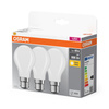 3x LED žárovka A60 B22d 6,5W = 60W 806lm 2700K Warm 300° BASE Osram