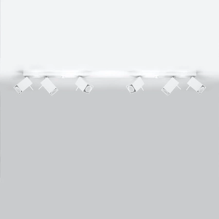 MERIDA stropní svítidlo 6xGU10 Reflektor Halogenové svítidlo Pohyblivé 118cm Bílé SOLLUX