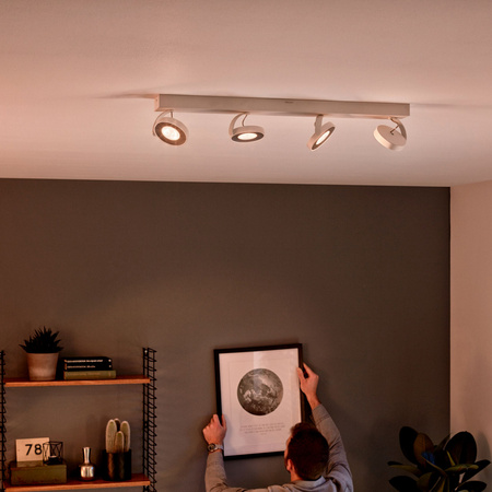 LED stropní svítidlo 4x 4,5W 2700K stmívatelné CLOCKWORK Moving White PHILIPS