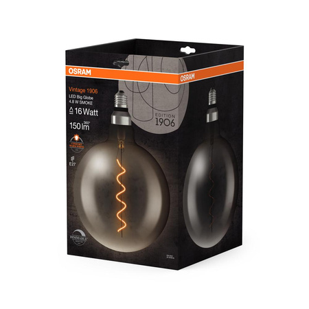 Dekorativní LED žárovka E27 G200 4.8W = 16W 150lm 1800K Teplá bílá 320° vlákno stmívatelné OSRAM Vintage 1906
