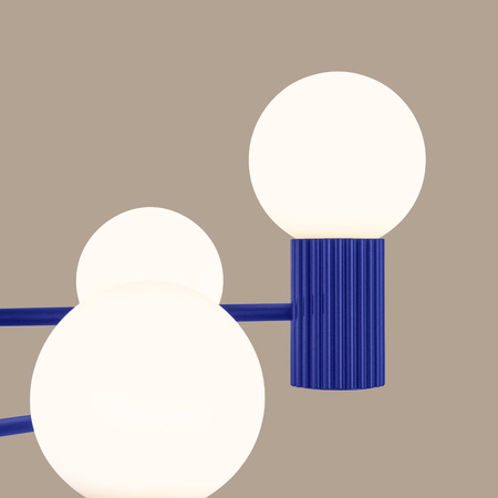 Lustr Závěsné svítidlo 6x G9 Hliníková modrá ultramarínová svatozář Francouzské nebe SL.1835 Sollux