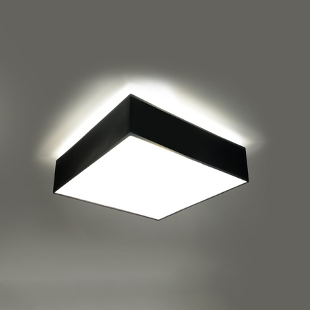 Svítidlo pro povrchovou montáž HORUS 2xE27 Plafond Square 35cm Moderní černobílé SOLLUX