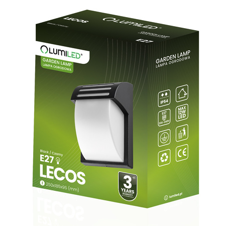 Zahradní nástěnná lampa E27, 25cm LECOS LUMILED