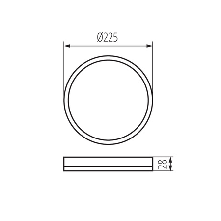Plafond LED stropní panel Svítidlo pro povrchovou montáž 11,8W 1260lm 4000K Neutrální 120° Kulaté černé IP54 Azpo Kanlux