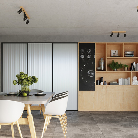 VERDO 3L 3xGU10 Černé dřevěné moderní stropní svítidlo SOLLUX