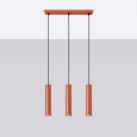 Stropní závěsné svítidlo Tuba Spot 3x GU10 Ochre Red Lagos Ocean Green SL.1491 Sollux