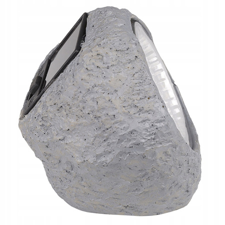 Solární LED zahradní kámen 6500K venkovní soumrakový senzor