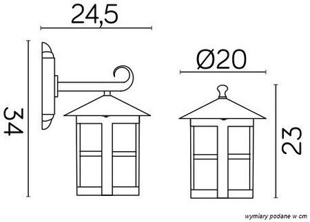 Venkovní zahradní fasádní svítidlo LED nástěnné svítidlo CORDOBA II K 3012/1/TD E27 Su-Ma