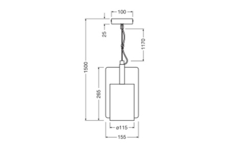 Dekorativní stropní závěsné svítidlo E27 s převisem Gold Decor Ledvance