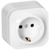 Jednoduchá Povrchová Schuko Zásuvka 2P+E Bílá TODO ORNO