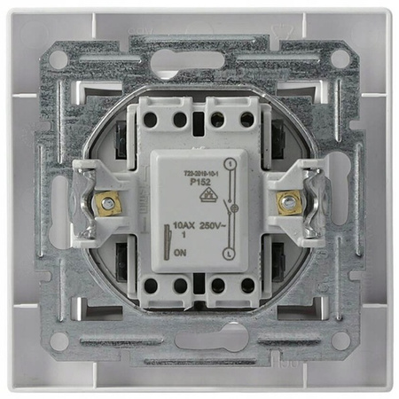 Jednopólový vypínač s podsvícením a rámečkem SCHNEIDER ASFORA pod omítku