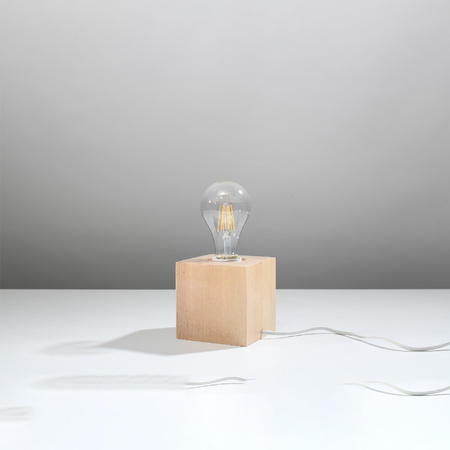 ARIZ E27 Noční stolní lampa Přírodní dřevo SOLLUX