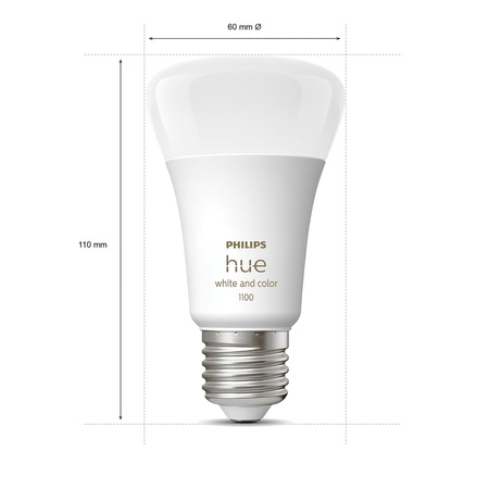 3PAK LED žárovka E27 A60 9W CCT RGB PHILIPS HUE White & COLOR Ambiance Bluetooth Zigbee + Hue Bridge + stmívač