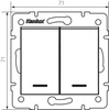 Vypínač dvojitý osvětlený 10A Square Graphite LOGI Kanlux