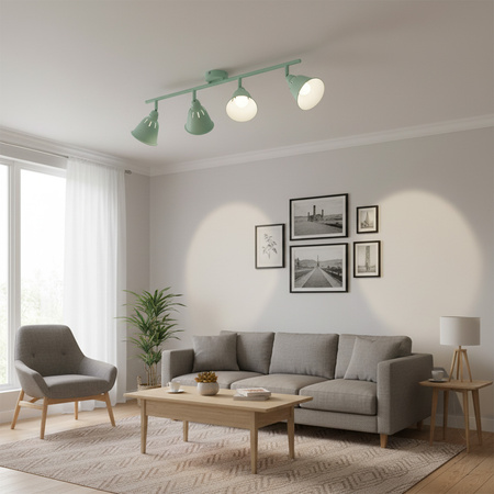 FIONA NÁSTĚNNÉ SVÍTIDLO. nástěnné svítidlo 4xE14 na strop MINT GOLDLUX (Polux)