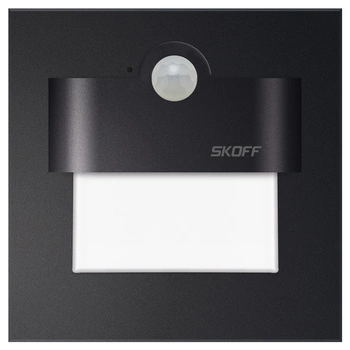 LED schodišťové svítidlo 1W 6500K 10V DC IP20 matná černá TANGO se snímačem pohybu Skoff