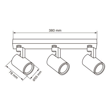 Nástěnné a stropní bodové svítidlo 3x GU10 White LYNX Sanico Goldlux