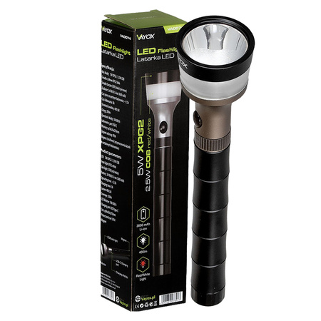 Ruční svítilna LED svítilna Searchlight Magnet USB Police Tactical VAYOX VA0074