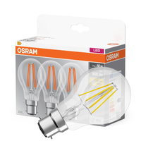 3PAK LED žárovka B22d A60 6,5W = 60W 806lm 2700K Warm 360° Filament OSRAM