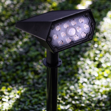 Zahradní LED SOLAR reflektor poháněný 42 cm venkovní IP44 4000K soumrakový senzor