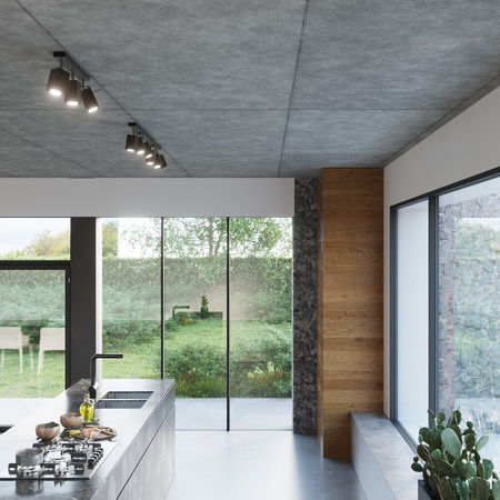 Svítidlo pro povrchovou montáž MERIDA 4L 4xGU10 Reflektor halogenový pohyblivý minimalistický černý SOLLUX