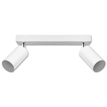 Nástěnná zásuvka pro povrchovou montáž Pohyblivé svítidlo 2x GU10 Bílý matný chrom Bardo Masterled