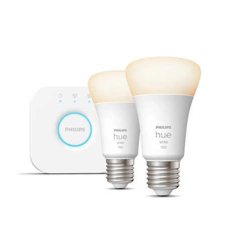 2PAK LED žárovka E27 A60 9,5W 2700K Warm PHILIPS HUE White Bluetooth Zigbee + Hue Bridge
