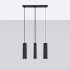 Stropní závěsné svítidlo Tuba Spot 3x GU10 Black Carbon Deep Space SL.1575 Sollux