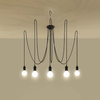 EDISON 5xE27 Pavoučí lustr Závěsné stropní svítidlo Loft Black SOLLUX