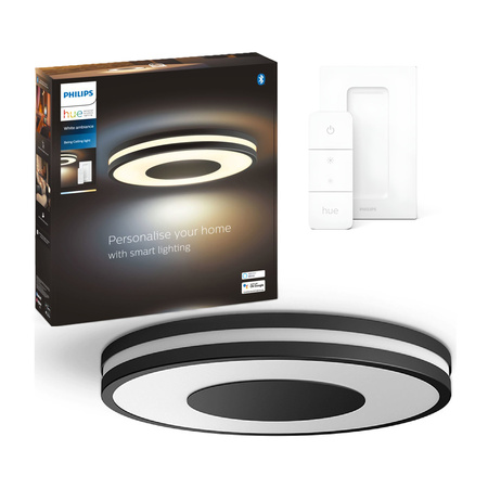 LED BEING Stropní plafon černý 22,5W CCT PHILIPS HUE Bluetooth Zigbee + stmívač