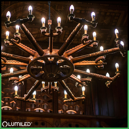 6x LED E14 CANDLE 8W = 60W 6500K studená bílá CCD LUMILED žárovka