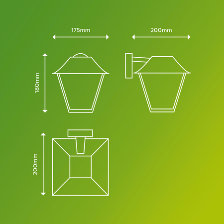 Zahradní lampa LED nástěnná lampa ALPENGLOW myGarden E27 IP44 Lucerna pro péřové antracitové PHILIPS