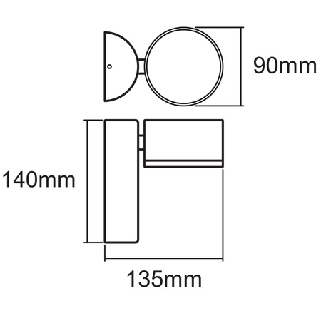 Nástěnné venkovní fasádní svítidlo pohyblivé 8W 440lm 3000K Endura Style Spot LEDVANCE
