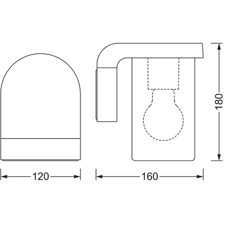 Nástěnné svítidlo E27 IP44 Endura CLASSIC CASCADE WALL LEDVANCE nástěnné svítidlo