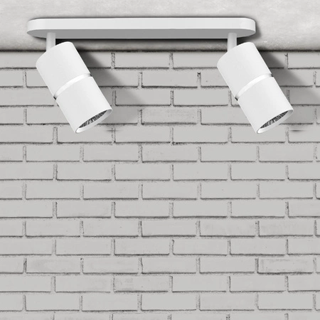 Nástěnné a stropní bodové svítidlo 2x GU10 White Silver BAMBOO Sanico Goldlux