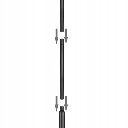 Osvětlovací stožár 1m Prodloužení ke stožáru lucerny Kulatý stožár černý