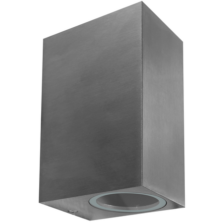 Nahoru a dolů LED zahradní nástěnné svítidlo 2xGU10 BOSTON GOLDLUX (Polux) RECTANGULAR SATIN