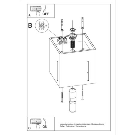 Povrchové svítidlo PIXAR G9 Cube Black SOLLUX