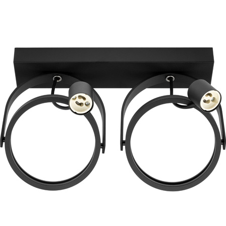 Stropní svítidlo Nástěnné svítidlo LEON 2x ES111 Posuvné černé