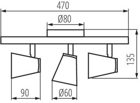 LED GU10 nastavitelné reflektorové stropní světlo černé Enali Kanlux