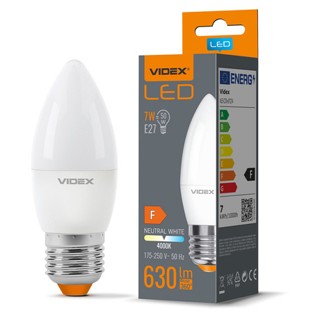 LED žárovka Candle E27 7W 630lm 4000K Neutral VIDEX