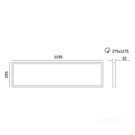 Povrchový panel LED 40W 5200lm 120° CCT bílý 30x120cm Capri Pro Kobi