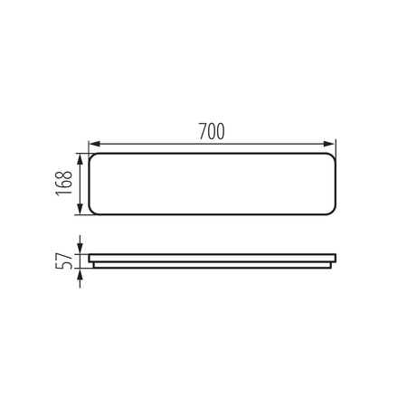 LED 24W 70cm 2600lm CCT 140° IK08 Obdélníkové svítidlo pro povrchovou montáž bílé LINCEA Kanlux