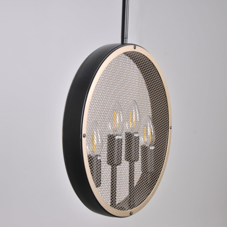 Retro vintage stropní závěsné svítidlo 4x E14 černá + zlatá ARETE IL MIO GOLDLUX (Polux)