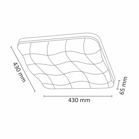 LED stropní svítidlo Polaris B045 72W 4320lm 2700-6500K 43cm GOLDLUX (Polux) + dálkové ovládání