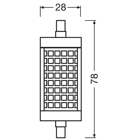 LED žárovka R7s 78mm 12W = 100W 1521lm 2700K Teplá bílá 360° OSRAM STAR Stmívatelné