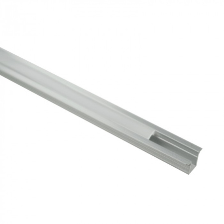 Zapuštěný pod omítku eloxovaný hliníkový LED profil 2m s matným difuzorem pro LED pásky + koncové krytky Ecolight PW series