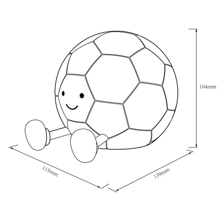 Dekorativní LED lampa 2W 3000K teplá bílá černá stmívatelná Fotbal Sanico Goldlux