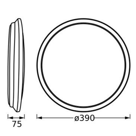 Plafond LED stropní svítidlo 24W 1600lm 3000K Warm Silver 39cm Orbis Ledvance